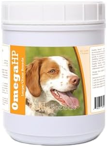 Healthy Breeds Brittany Omega HP Fatty Acid Skin and Coat Support Soft Chews 90 Count