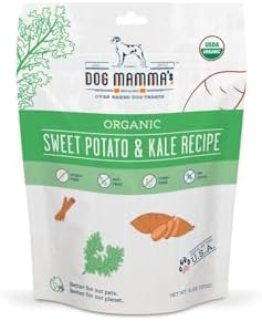 Dog Mamma's Organic Sweet Potato & Kale Recipe - Certified Organic Dog Treats 6 oz