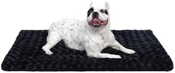 Exsnugy Washable Dog Bed Mat Medium Size Fluffy Pet Crate Pad 30x19