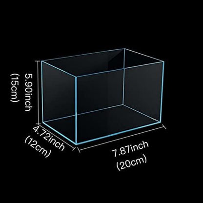 AWXZOM Small Nano Rimless Tank, Clear Glass Fish Tank, 1.1 Gallon, 7.8x5.5x5.9inch/20x14x15cm, Betta Fish Tank