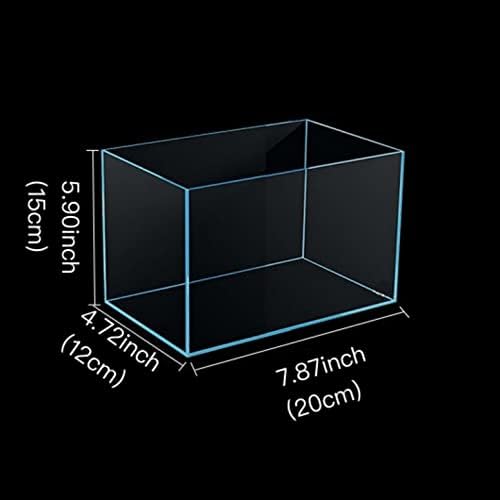 AWXZOM Small Nano Rimless Tank, Clear Glass Fish Tank, 1.1 Gallon, 7.8x5.5x5.9inch/20x14x15cm, Betta Fish Tank