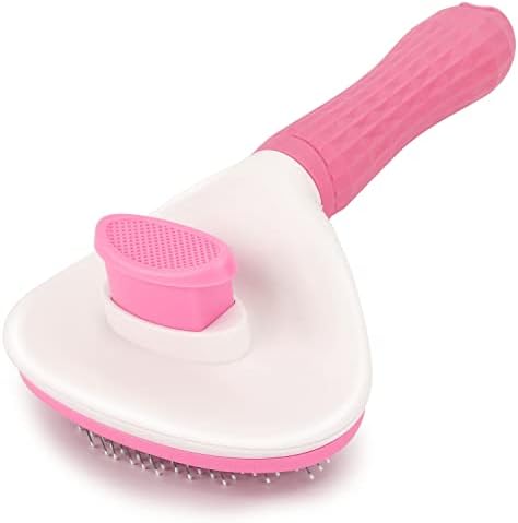 Depets Cat Brush for Shedding, Skin Friendly Self-Clean Dog Slicker Brush