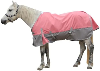 LEAFOREST 1200D Horse Blanket Waterproof Breathable Turnout (no Filling) Standard Neck Horse Sheet Pink Grey 78IN