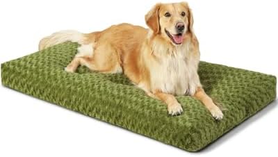 KSIIA Washable Dog Beds Large Sized Dog Crate Bed Pet Mat 41"x27" Green