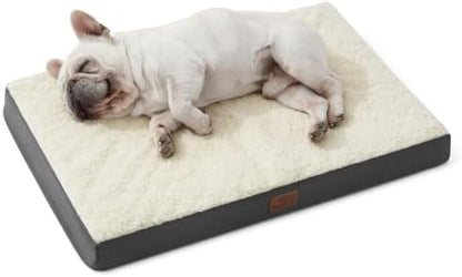 Bedsure Washable Dog Bed Medium Size Dog with Comfy Sherpa, 30x20in Grey