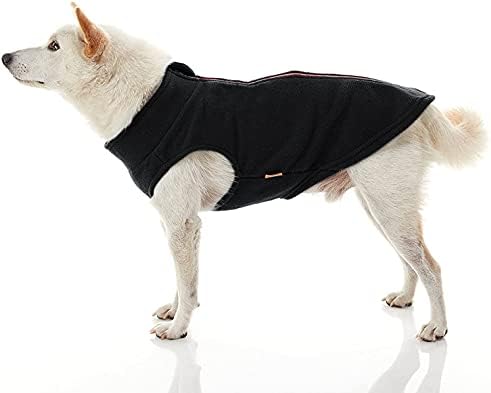Gooby Zip-Up Fleece Dog Sweater, Black, 3X-Large