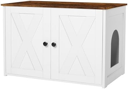 Dwanton Cat Litter Box Enclosure, Hidden Litter Box Furniture, 27.6 Inches