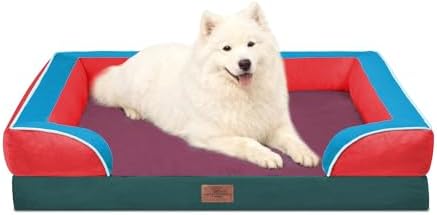 Comfort Expression Orthopedic Dog Beds for Large Sized Dog with Bolster