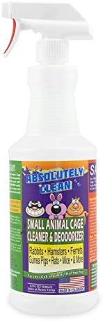Amazing Small Animal Cage Cleaner, Just Spray/Wipe, Easily Removes Messes & Odors - Hamster Cages, Mice, Rat Cage, Guinea Pig Cage, Rabbit Cage, Ferret Cage, Dog Cage - USA Made