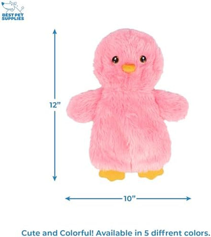 Best Pet Supplies Interactive Squeaky Dog Toy - Baby Chicken, Pink