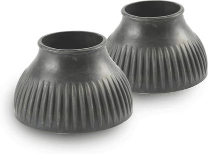 Pull ON Ribbed Bell Boot (Small, Black)