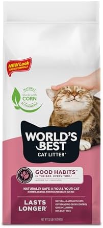 World's Best Cat Litter, Good Habits Cat Attract Litter, Unscented, 32 lb