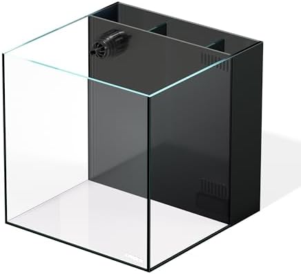 LANDEN EzFlux 35 Rimless 10 Gallon Rear Filtration Tank, Pump Included