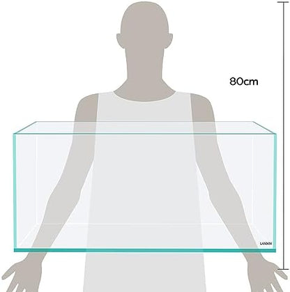 LANDEN Aquarium Shallow 22 Gallon Ultra Clear Glass Rimless Fish Tank 75S