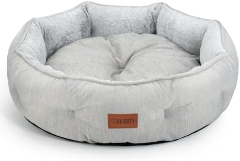 Small Dog Bed for Small Dogs, Cat Bed for Indoor Cats, Cooling Pet Bed for Puppy, Reversible Design with Cool-Touch Summer Side, Machine Washable with Non-Slip Bottom 20 Inch