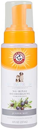Arm & Hammer Ultra Fresh Waterless Dog Shampoo Foam, Juniper Mist, 8 Fl Oz