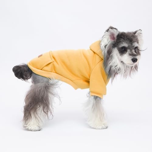 2 Pack Dog Hoodie Warm Hood Dog Sweater Cold Weather Small Dogs Sweatshirt Comfort Pet Clothes for Small Medium Dogs with Pockets Cats Chihuahua Clothes for Male Female Girl Boy Sporty Daily Wear