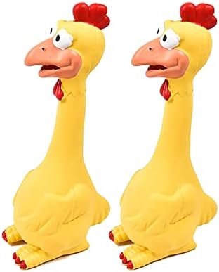 LONG RIVER Horse Toys, Rubber Chicken Squeaky Toys Play Reduce Separation Anxiety Fetch,Horse Play Ball Soccer Ball.for Medium or Large Pet Breeds Dog
