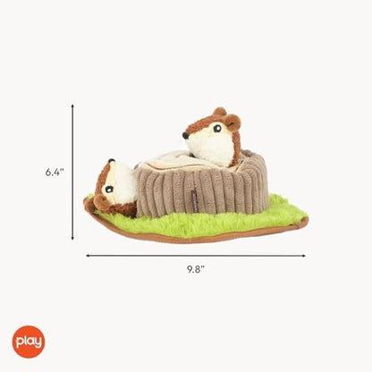 P.L.A.Y. Cute Plush Dog Toys - Forest Friends Critter Themed Durable Interactive Squeaker Chew Toy, Great for Puppies & Small, Medium, Large Dogs - Machine Washable, Recycled Materials (Chipmunks)
