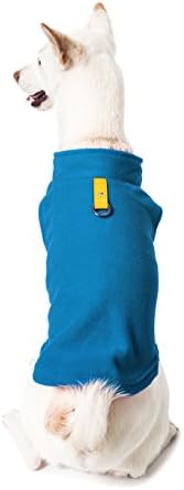Gooby Fleece Vest Dog Sweater - Deep Blue, Medium - Warm Pullover Fleece Dog Jacket with O-Ring Leash - Winter Small Dog Sweater Coat - Cold Weather Dog Clothes for Small Dogs Boy or Girl (Pack of 2)