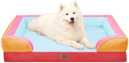 Comfort Expression Orthopedic Dog Beds for Large Sized Dog with Bolster