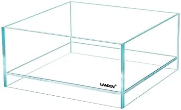 LANDEN Aquarium Air Shallow 1.6 Gal Ultra Clear Glass Rimless Fish Tank