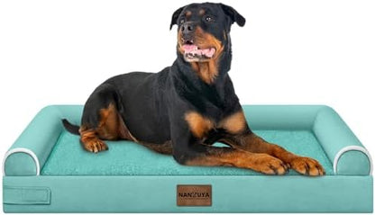 NANUYA Orthopedic Dog Bed for XX-Large Dogs, 44 x 34 Inch, Aqua Blue