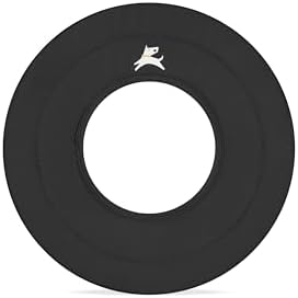 OllyDog Mini Super Flyer, Dog Flying Disc – Floating Fetch Toy, Soft on Teeth, Eco-Friendly Recycled Material, Lightweight, for Small & Medium Dogs (Raven, 9")