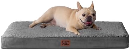 EHEYCIGA Orthopedic Dog Bed with Removable Washable Cover, Grey, 30x20