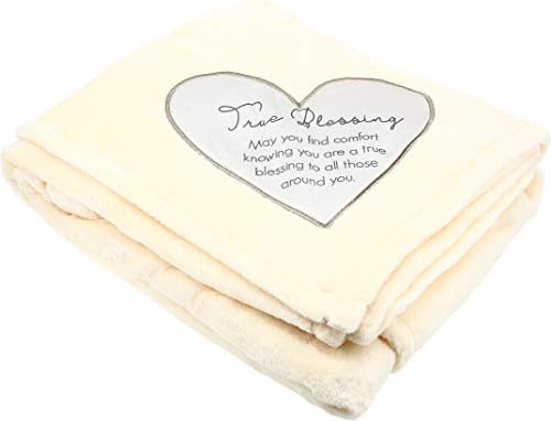 Pavilion Gift Company Blessing Blanket, Cream, Cotton, 50"x60"