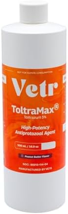 Toltrazuril 5.0% for Horses, Dogs, Cats, 500mL/16.9 Ounce, for Non-Food Chain Animals, Peanut Butter