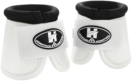Horse Bell Boots for Outdoor Sports(White, L)