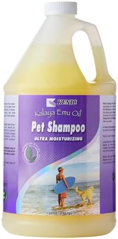 Kenic Premium Emu Oil Anti-Itch Dog & Cat Shampoo – Deep Moisture,Instant Relief for Dry, Irritated Skin, Natural Healing & Soothing Formula, Made in USA