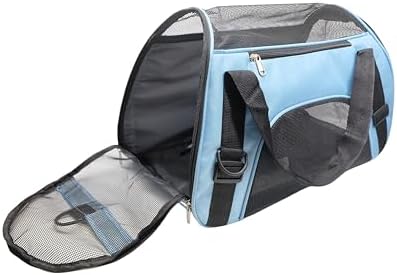 ZaneSun Cat Carrier,Soft-Sided Pet Travel Carrier for Cats,Dogs Puppy Comfort Portable Foldable Pet Bag Airline Approved (Medium-Blue)