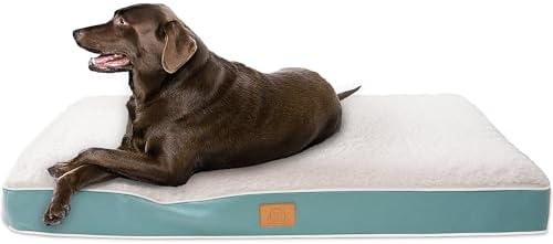 Sunheir Extra Large Orthopedic Dog Bed, XXL Waterproof Dog Crate Bed, Blue