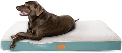 Sunheir Extra Large Orthopedic Dog Bed, XXL Waterproof Dog Crate Bed, Blue