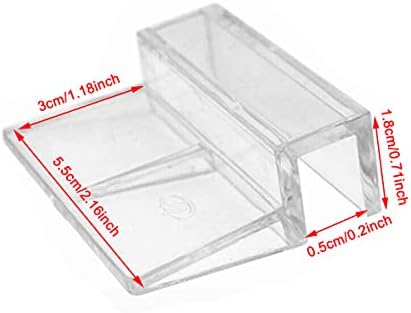 Rimless Aquarium Lid Clips 5mm Thick Acrylic 20 Pieces