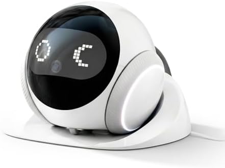 Smart Mobile Pet Camera Robot for Home Indoor, Movable 1080P Monitoring Dog and Cats, 2-Way Talk, Night Vision, Battery-Powered with Phone App Control