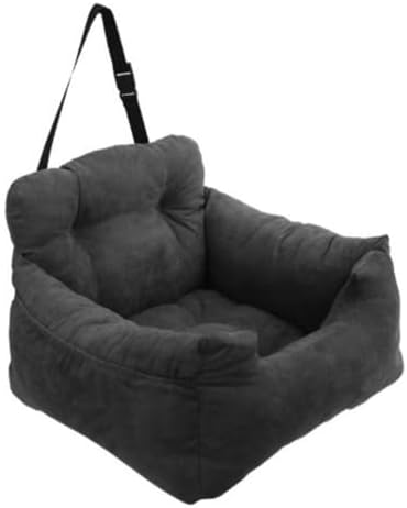 Dog Bed, Removable and Washable car Litter pet cat and Dog car Sofa Litter Suitable for Travelling. (Dark Grey (Non-Removable and Washable))