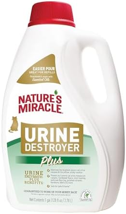 Nature's Miracle Cat Urine Destroyer Plus, Enzymatic Cleaner, 1 gal