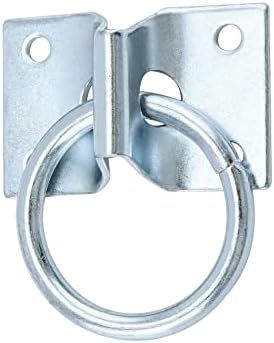 QWORK 2" Cross Tie Rings for Horse Through, 2 Pack Tie - Equestrian and Livestock Ties Loop Hay Net Loop Horse