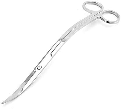 RLECS Aquarium Stainless Steel Water Grass Scissors 9.8" Sand Leveler Aquatic Plant Tongs Scissors Fish Tank Landscaping Tools