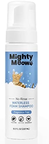 Waterless Foam Shampoo for Cats, Fragrance-Free, 8 fl oz