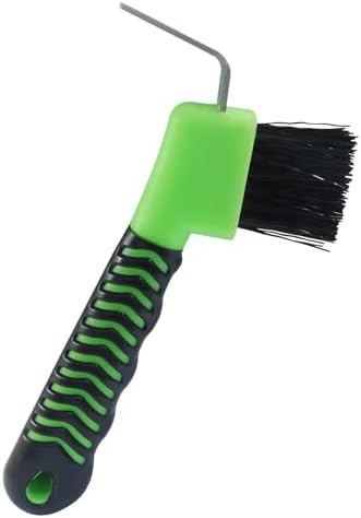 Litoexpe 1 Pcs Green Horse Hoof Pick with Brush