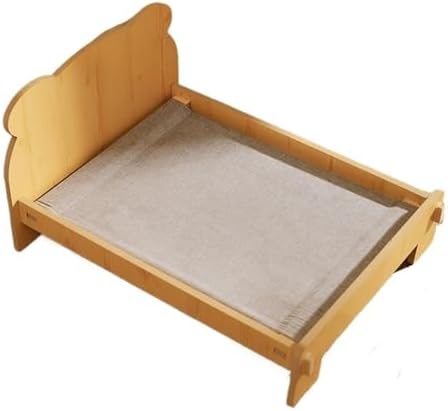Wooden Pet Bed All Season Detachable Solid Wood Litter Suitable for Cats and Dogs Sturdy(1,Medium)