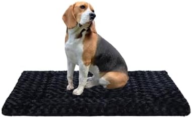 Exsnugy Washable Dog Bed Mat Medium Size Fluffy Pet Crate Pad 36x23