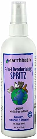 earthbath Lavender 3-in-1 Dog & Puppy Deodorizing Spritz, 8 Oz (1 Pack)