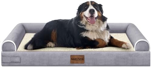 NANUYA Orthopedic Dog Bed for Jumbo Dogs, 53 x 42 Inch, Purple