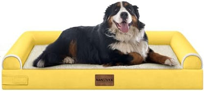 NANUYA Orthopedic Dog Bed for Jumbo Dogs, 53 x 42 Inch, Ginger