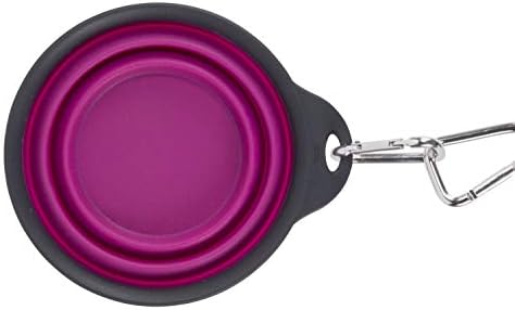 Dexas Pets Collapsible Travel Cup, Large/2 Cup Capacity, Fuchsia